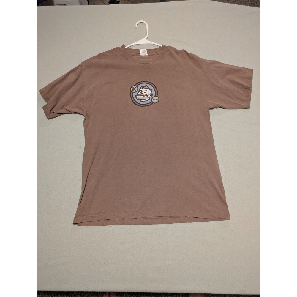 Vintage 90s K Ration Skateboard T Shirt Mens XL Brown Graphic Tee Murina Tag USA